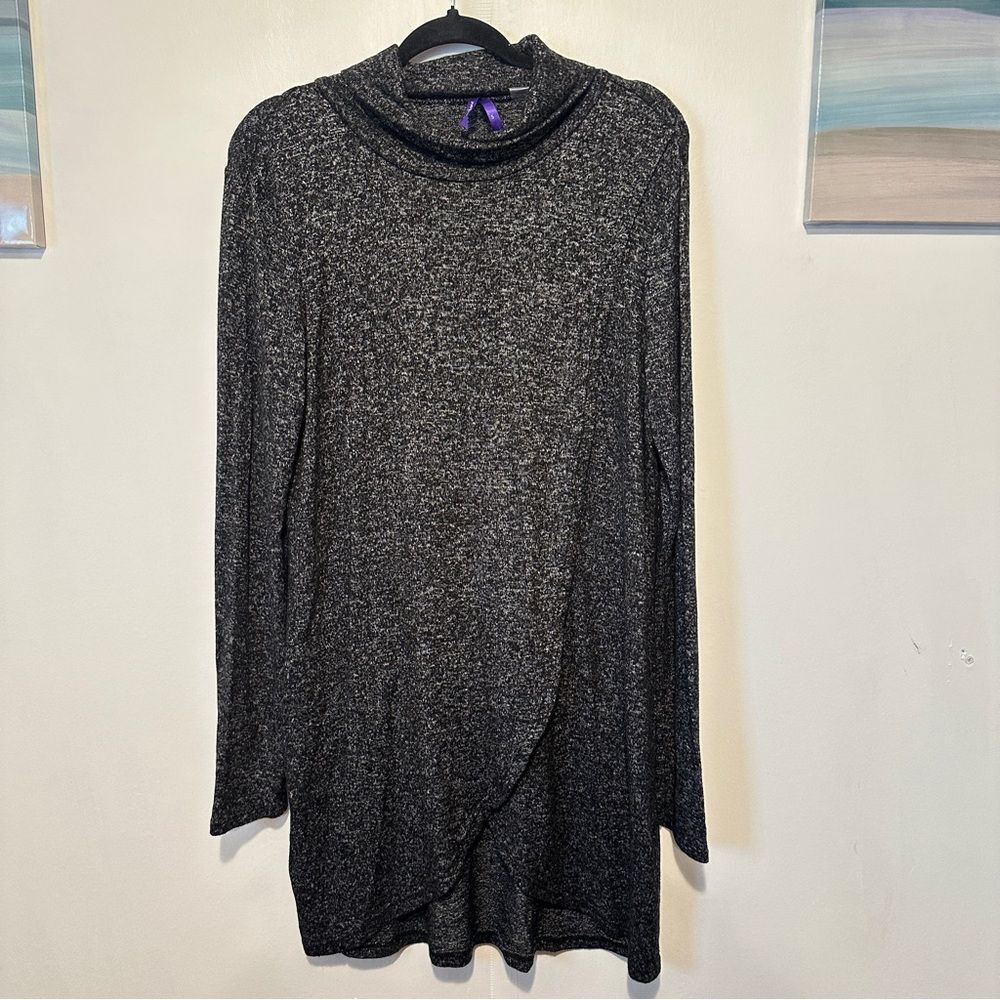Séraphine maternity Black faux wrap long Sleeve Top